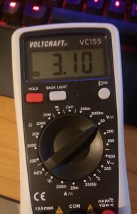 The voltage measurement of CMOS-Battery